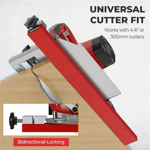 Aluminum Alloy Circular Saw Guide Rail For 12 Inch Saw Base, Precision Adjustable Cutting Guide For Milling And Accurate Cuts, Pro Grade Electric Cutting Guide, side view with bidirectional-locking feature visible.