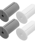 Stylish VILLCASE 4 Pack Silicone Wall Hole Plugs For 1 Inch Grommets, gray and white cable hole covers