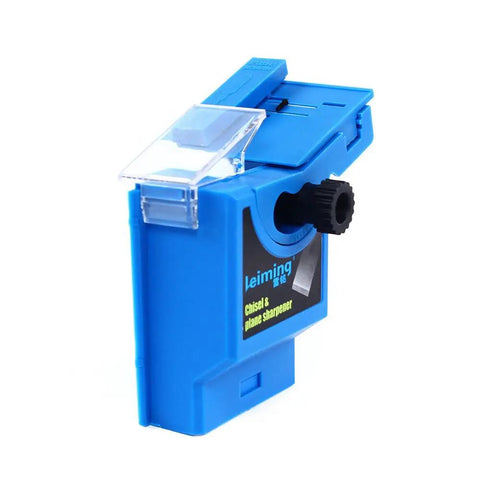 Rugged 65 Watt Electric Multitask Sharpener Fixes Drill Bits Chisels Scissors And Planer Knives Heavy Duty Bench Grinder in blue.