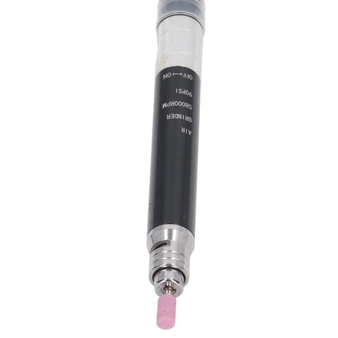 Industrial Grade Pro Shop Rig Pneumatic Pencil Die Grinder 65000 Rpm adjustable speed with aluminum grip for grinding and polishing.