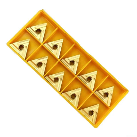 Indexable Carbide Turning Inserts TNMG160404R-ES TNMG331 in a yellow pack for semi finishing and finishing lathe tools