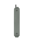 Back view of Beefy Heavy Duty 6 Outlet Power Strip With Rugged Metal Housing Mountable On Wall Or Under Desk Six Foot Cord