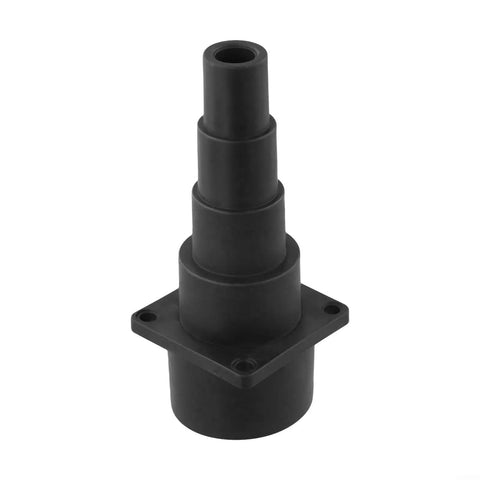 Get Ready To Suck Up Dust With This Awesome Wet Dry Shop Vac Adapter, a black plastic stepped hose connector.