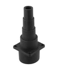 Dust Collection Tool Adapter For Shop Vac And Wet Dry Vacuum Cleaner, soft plastic connector, stepped design for hoses 1-2.5 inches.