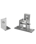 Adjustable Solar Panel Tilt Mount Brackets For RVs And Roofs 15 To 30 Degree Tilt Fits Most Standard Panels Off Grid Ready Universal 1 Pack With 14 To 28 Inch Arms, steel components close-up.