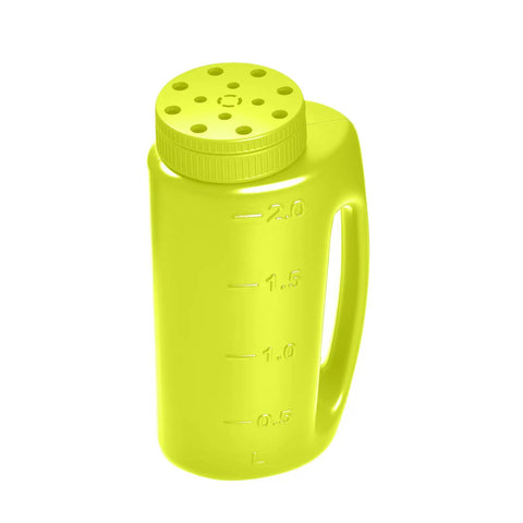 Adjustable Handheld Seed Shaker And Spreader For Fertilizer Grass Seed Ice Melt And Lawn Care, yellow plastic with easy flow controls