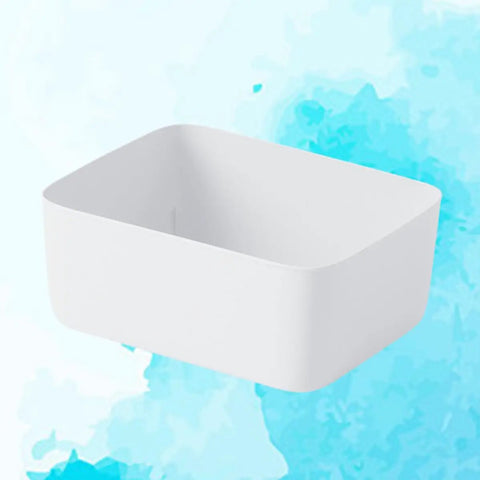 Stackable White Plastic Drawer Organizers For Bras Socks And Underwear Open Top Storage Bin, rectangular, durable PP material.