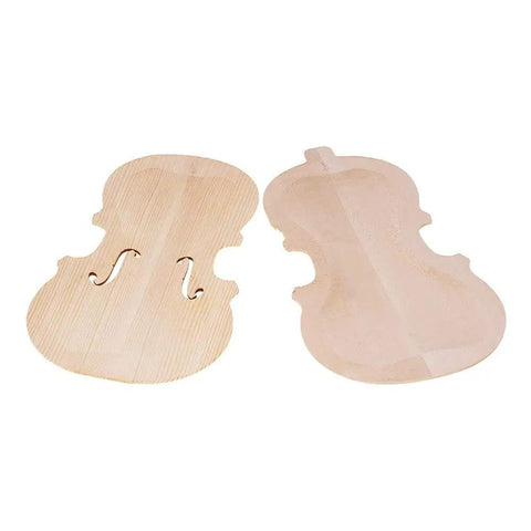Handcrafted Unfinished Violin Parts Kit With Spruce Front Panel Topboard And Maple Backboard, solid wood components for 3/4 violins