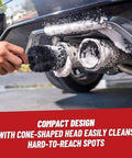 Soft Natural Bristle Wheel And Rim Cleaning Brush With Gerbil Hair For Wheels Rims Exhaust Tips And Delicate Surfaces Safe Brake Dust Removal cleaning exhaust tip