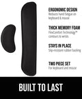 Silky Memory Foam Wrist Rest For Keyboard And Mouse Ergonomic Design For Typing Pain Relief Two Piece Desk Pad Set