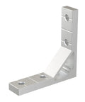 Heavy Duty L Shape Corner Brackets Kit For Aluminum Extrusion Frames, zinc alloy rust proof silver bracket, side view