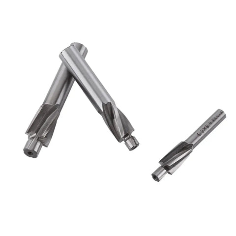 Dope Pro Grade 5 Piece Counterbore Drill Bit Set with HSS Aluminum Straight Shank, shown in three metal drill bits.