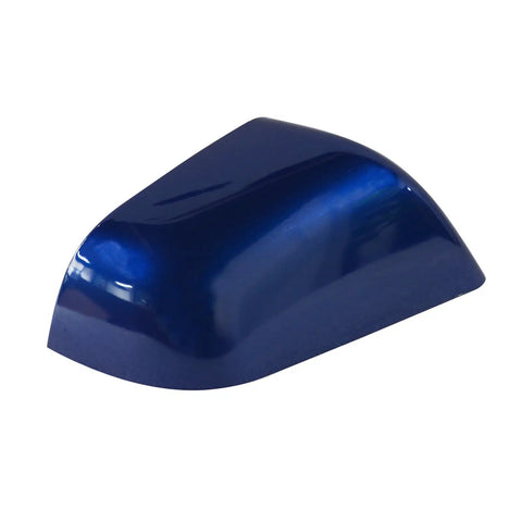 Top Shelf Blue Front Side Mirror Lower Cover Cap For Tesla Model 3 Rearview Wing Tray Replacement Right Side Auto Exterior Trim Direct Fit Upgrade Slick Ride Ready, shiny blue trim detail.
