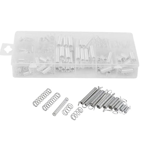 Dude, grab this epic 200pc Spring Assortment Set for home hacks and auto gigs! Featuring tension and compression springs in all sizes to fix stuff fast without hunting around. This ultimate kit is a total game changer for any DIY wizard or mechanic who. 200pc steel tension and compression springs in clear plastic box
