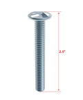 2.5 inch bolt from Heavy Duty 4 Pack Anti Theft Sign Mounting Hardware Kit for U Channel Posts and Tubular Posts