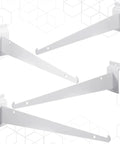 White 12 Inch Slatwall Shelf Brackets With Lip Heavy Duty Metal Slatwall Brackets Bulk Pack Of 10 for shelving