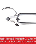 Pro Grade Carpenter Divider With Tempered Steel Legs 9 Inch Adjustable Marking Tool in close-up showing quadrant adjusting nut.