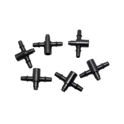 Barbed Hose Splitter Tee Connectors 3/5mm Kit 2000 Pieces For Garden Irrigation Sprinkler System Watering Accessories And Balcony Planting Plug And Play Diy Friendly Setup black plastic tees