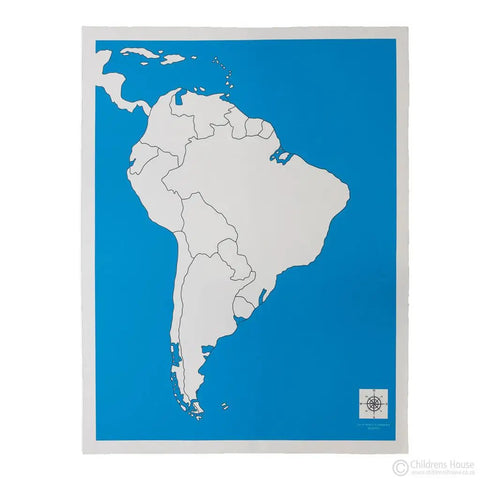 8 Laminated Unlabeled Control Maps Set For Geography Montessori Classroom Grade Durable Maps For Hands On Learning South America