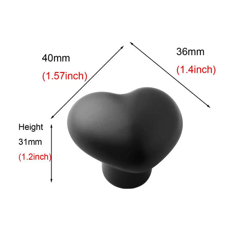 Heart Shaped Ceramic Cabinet Knob Set 15 Pieces Dope Glossy Finish With 3 Screw Lengths M4 22mm 25mm 40mm Easy Install