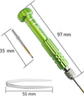 Hella Reliable Eyeglass Repair Kit Featuring Tough S2 Steel Screwdriver With Fifteen Precision Frame Screws For Quick At Home Fixes On Glasses Bifocals And Sunglasses with green screwdriver and dimensions