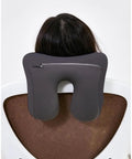 Ergonomic Headrest Pillow For Office Chairs With Comfy Memory Foam Neck Support Cushion And Removable Cover viewed from the back