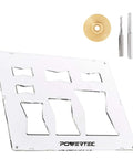 Heavy Duty Brass Inlay Kit With Carbide Spiral Router Bit And Butterfly Template For Precision Woodworking includes butterfly template and bits.