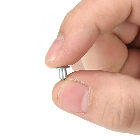Close-up of Heavy Duty Non Slip Tire Studs For Cars Trucks Atvs And Motorcycles With Built Different Tungsten Steel Core