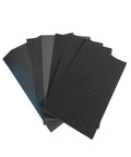 Top Tier 6Pcs Wet Dry Sandpaper Sheets With Grits From 180 To 1200 for various smoothing tasks, showcasing assorted grit finishes.