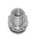 Stainless Steel One Quarter Inch NPT Female Bulkhead Coupler For Through Bulk Pipe Fitting Heavy Duty One And A Half Inch Overall Length