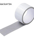 Heavy Duty Mosquito Mesh Repair Tape 2M Patch for Dorm Screens and Curtains, ultra strong adhesive roll, size 5cm x 2m