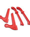 4 Pack Safety Push Sticks For Table Saw And Bandsaw, V Style Push Blocks And Straight Push Blocks, Red ABS Hand Protection