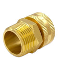 Solid Brass Garden Hose Adapter Three Quarter Inch NPT Male To Three Quarter Inch GHT Female Connector For Outdoor Watering Sturdy Connection Corrosion Resistant Durable Brass Fitting, brass fitting