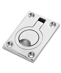Flush Ring Pull Handle In Stainless Steel For Cabinets And Boats Hidden Recessed Square Lift Design Solid Marine Grade