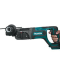 18V LXT Cordless Rotary Hammer with SDS Plus Bit Compatibility, held by hand, showing controls, tool only, renewed