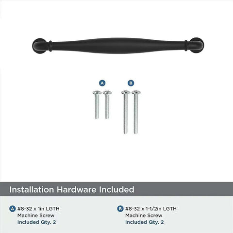 10 Pack Kick-Ass Black Cabinet Pulls With Real Deal Heavy-Duty Build And Super Smooth Finish Perfect For Dressers Bathrooms And Closets Featuring 5 Inch Hole Centers with installation hardware included.