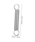 Two Pairs Of Heavy Duty Extension Spring Kits For Micro Tiller Offer Super Easy Swap Stable Support And Optimal Safety With Broad Compatibility Across Various Agricultural Machines For A Smooth Farming Ride. silver steel spring 3.42 in x 0.59 in