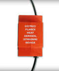 Auto Trigger Aerosol Fire Suppressor for Electrical Cabinets and Control Panels Zero Wiring Required Compact device in bright orange with text.