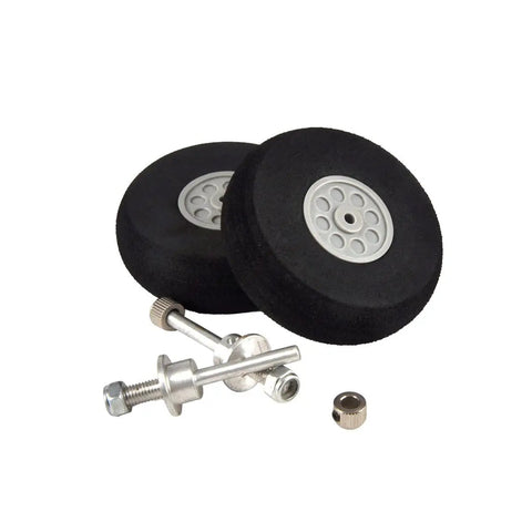 Beefed Up Pro Grade Carbon Fiber Landing Gear Kit For 50E RC Jet Plane Featuring Foam Wheels M4 Axles Lock Nuts And Wheel Collars