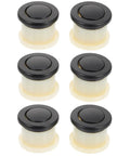 Six Pack Embedded Retractable Spring Knobs Zinc Alloy Cabinet Door Pulls Hidden Handle For Cabinets Drawers Dressers Cupboards