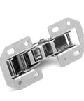 Two Pack Concealed Kitchen Cabinet Door Hinges Easy Mount 90 Degree Sprung Hinges silver finish detail view