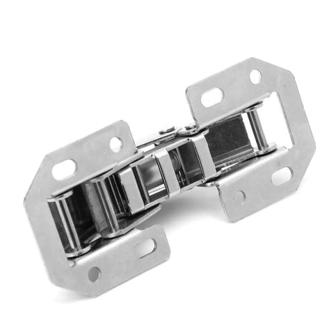 Two Pack Concealed Kitchen Cabinet Door Hinges Easy Mount 90 Degree Sprung Hinges silver finish detail view