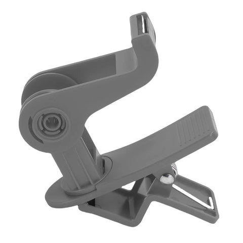 Workhorse 2 Pack Table Clamp Tape Dispenser With Rock Solid Non Slip Grip And 360 Degree Rotating Cutter No Sweat Setup For Home Office Workshop Shipping Grey - Grey clamp tape dispenser side view