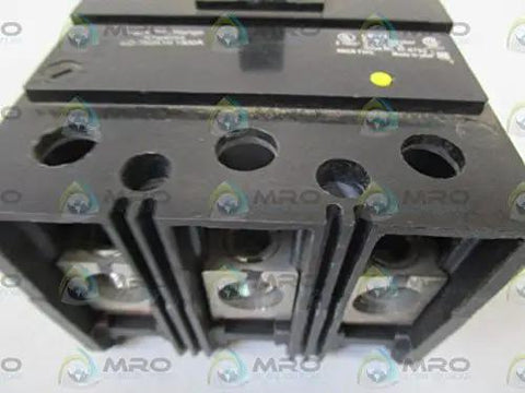 Heavy Duty Three Pole Circuit Breaker Featuring Adjustable Thermal Magnetic Trip For Dependable Industrial Power Routing Rated At 150 Amps And 600 Vac With 250 Vdc showing terminals and adjuster detail.