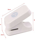 Mini Mushroom Hole Punch 1 Hole Puncher Handheld Paper Punch For Booklets And Crafts, shown side view with dimensions 56x22 mm.