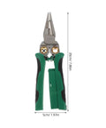 Rock Solid Multi Function Wire Strippers With Voltage Tester And Cutters Slick Non Slip Grip Heavy Duty Stainless Steel Electrician Pliers 7.87 inch with green grips.