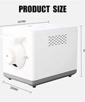 Kickin Electric Home Roaster For Coffee Beans And Tree Nuts 1600 Watt Automatic Stirrer dimensions 431mm x 225mm x 298mm.