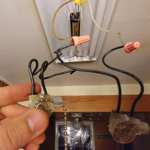 Installation of Pull Chain Ceiling Fan Switch Replacement 2 Pack Nickel Finish For Ceiling Fans And Light Fixtures On Off Canopy Switch