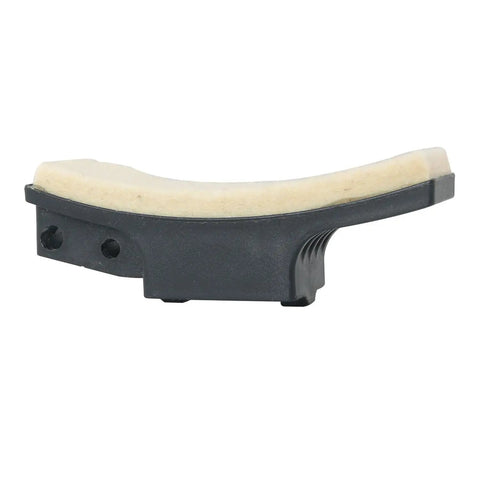 Pro Grade Exercise Bike Felt Brake Pads Replacement, side view of felt and plastic pad for smooth stops and low noise performance