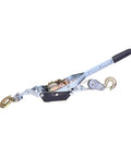 Beefy 2T Hand Winch With 2m Wire Rope Manual Tensioner Ratchet Double Hook Fastener for Car Cargo